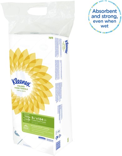 Handdoek Kleenex Ultra i-vouw 2-laags 215x315mm 5x124stuks 7979-2