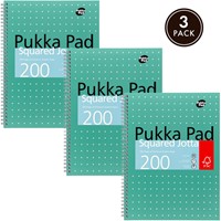 Collegeblok Pukka Pad Jotta A4 ruit 5x5mm 4-gaats 200 pagina's 80gr groen-3