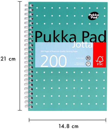 Notitieboek Pukka Pad Jotta A5 lijn 200 pagina's 80gr groen-3