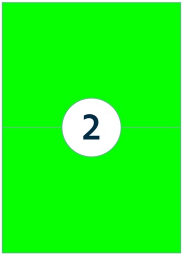 Etiket Rillprint 210x148mm fluorgroen 200 etiketten-3