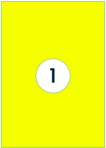 Etiket Rillprint 210x297mm fluorgeel 100 etiketten-3
