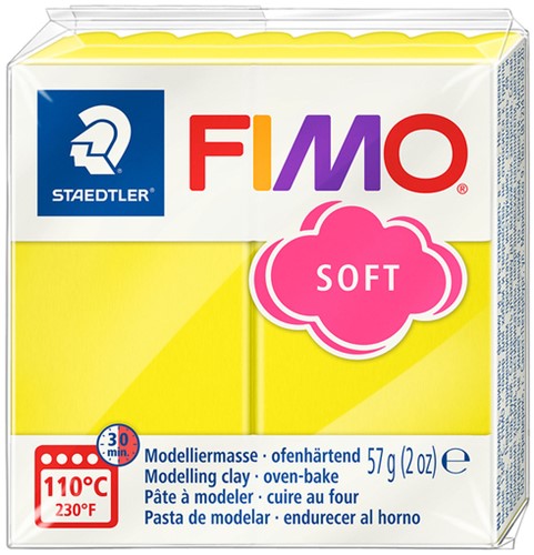 Boetseerklei Fimo soft 57 gram limoengeel