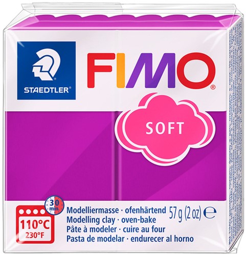 Boetseerklei Fimo soft 57 gram purperviolet