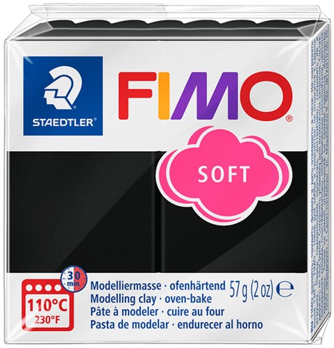 Boetseerklei Fimo soft 57 gram zwart