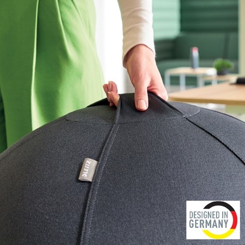 Actieve zitbal Leitz Ergo 65cm anti-rol donkergrijs-4