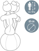 Actieve zitbal Leitz Ergo 65cm anti-rol donkergrijs-10