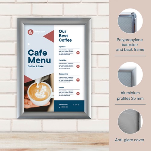 Kliklijst Europel Budget A4 10 stuks zilver-4