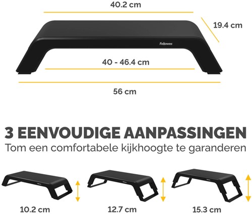 Monitorstandaard Fellowes Hana LT zwart-1