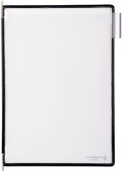 Zichtpaneel Tarifold A4 verticaal zwart 10 stuks