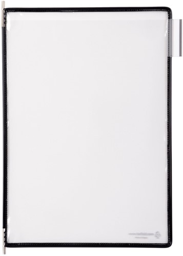 Zichtpaneel Tarifold A4 verticaal zwart 10 stuks