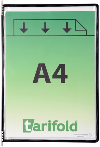 Zichtpaneel Tarifold A4 verticaal zwart 10 stuks-2