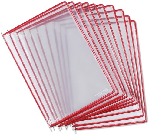 Zichtpaneel Tarifold A4 verticaal rood 10 stuks-3