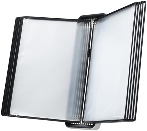 Zichtpanelensysteem wand Tarifold VEO PP A4 met 10-tassen zwart-3