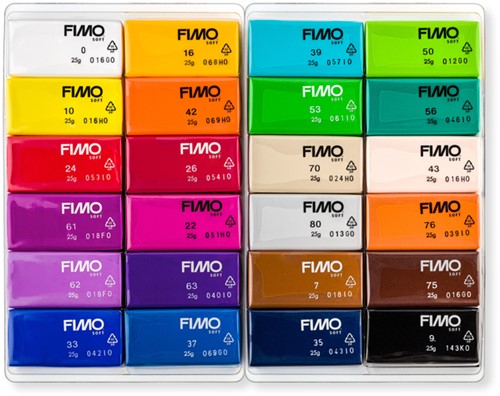 Boetseerklei Fimo soft set colour pack 24 kleuren-2