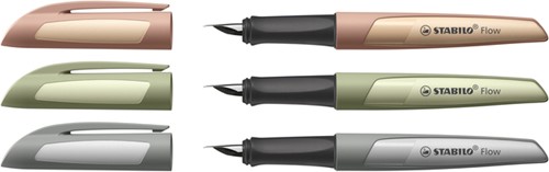 Vulpen STABILO Flow medium khaki blister à 1 stuk-2