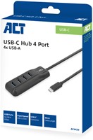 Hub ACT USB-C 3.0 4 poorts USB-A-4
