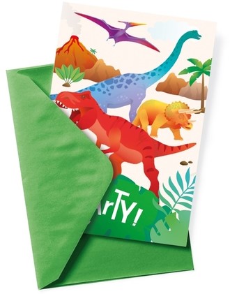 Uitnodigingskaarten Dino-1