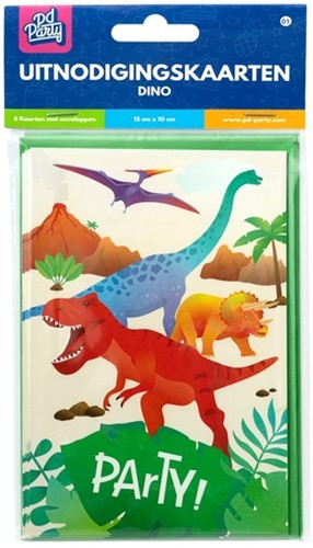 Uitnodigingskaarten Dino-2