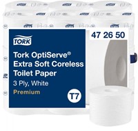 Toiletpapier Tork T7 Premium Optiserve Coreless 3-laags 63m wit 472650