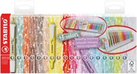 Markeerstift STABILO Swing cool nature colors deskset 18 stuks