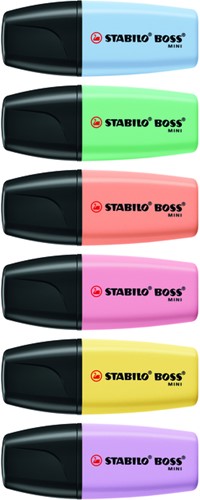 Markeerstift STABILO BOSS mini pastel assorti 6 stuks-3