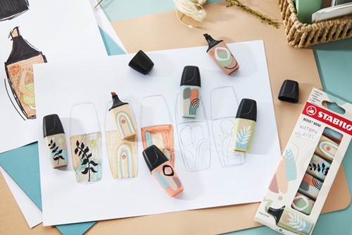 Markeerstift STABILO BOSS naturevibes assorti 6 stuks-1
