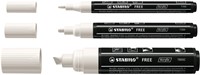 Acrylmarker STABILO  Free Acrylic Mixed Tip set à 3 breedtes wit-2