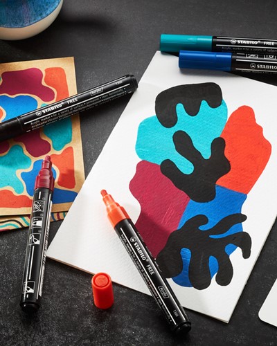 Acrylmarker STABILO  Free Acrylic T300 geel-3