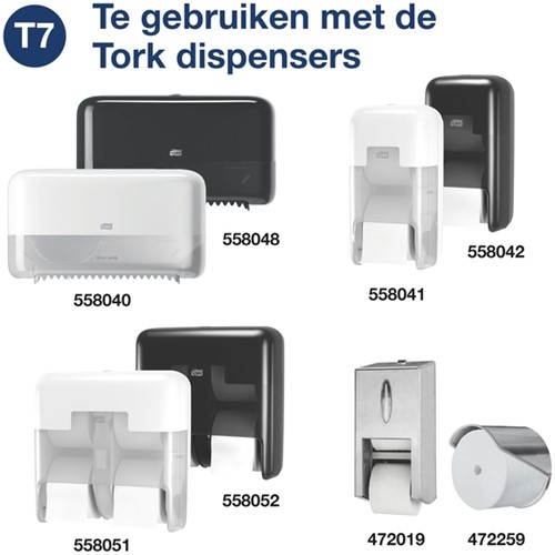 Toiletpapier Tork T7 Advanced Optiserve Coreless 2-laags 94m naturel 472640-3