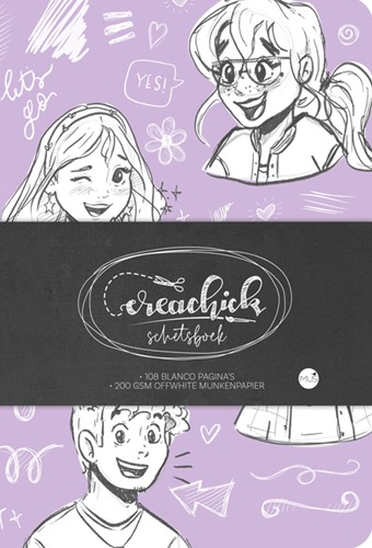 Schetsboek CreaChick Lilac-2