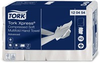 Handdoek Tork H2 Xpress compressed Advanced multifold 2-laags 212x320mm 12x200 vel wit 120454