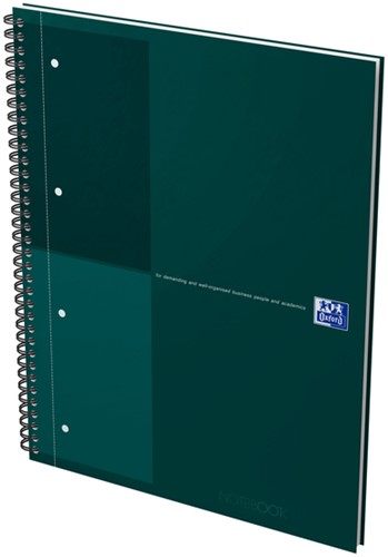 Spiraalblok Oxford International Notebook A4+ lijn 160 pagina's groen-2