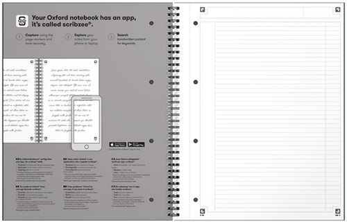 Spiraalblok Oxford International Notebook A4+ lijn 160 pagina's rood-3