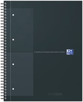 Spiraalblok Oxford International Notebook A4+ ruit 5X5mm zwart