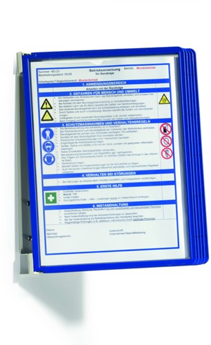 Wandelement Durable Vario Wall met 5-tassen blauw