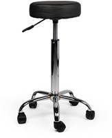 Tabouret kruk Office hoog met gasveer harde wielen zw