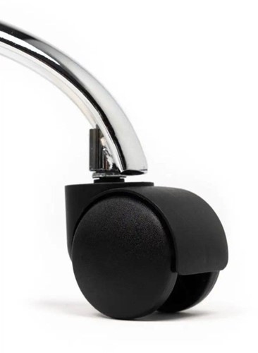 Tabouret kruk Office standaard met gasveer harde wielen zw-2