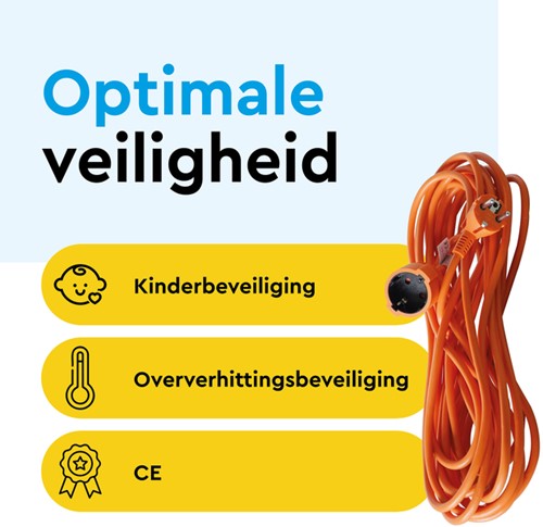 Verlengkabel BRASQ 30m oranje-3