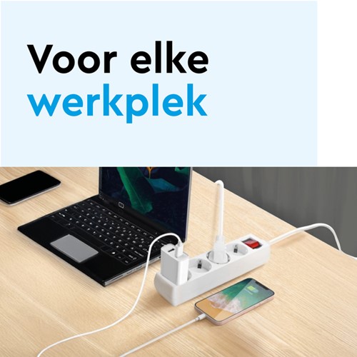 Stekkerdoos BRASQ 6 voudig 5 meter zwart-4