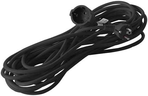 Verlengkabel BRASQ 20m zwart