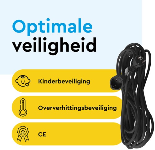 Verlengkabel BRASQ 20m zwart-3