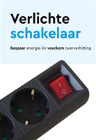 Stekkerdoos BRASQ 4 voudig 5 meter zwart-1