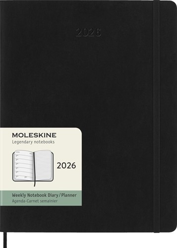 Agenda 2026 Moleskine 12M Planner Weekly 7dagen/1pagina XL sc black-4