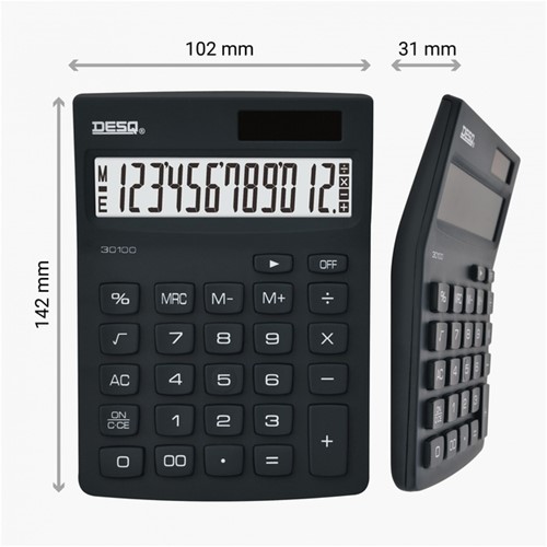 Rekenmachine Desq Compact zwart-1