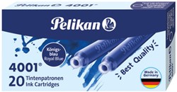 Inktpatroon Pelikan 4001 koningsblauw 20 stuks