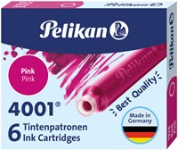 Inktpatroon Pelikan 4001 roze 6 stuks
