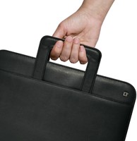 Schrijfmap DESQ A4 kunstleder met rits en handvatten zwart-3