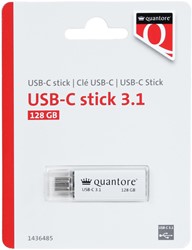 USB stick 3.1 Quantore USB-C 128GB zilver