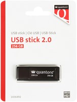 USB stick 2.0 Quantore USB-A 256GB zwart