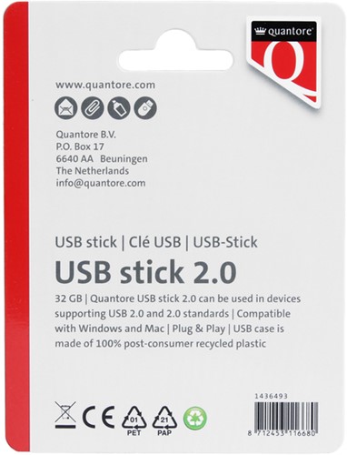 USB stick 2.0 Quantore USB-A 32GB zwart-2